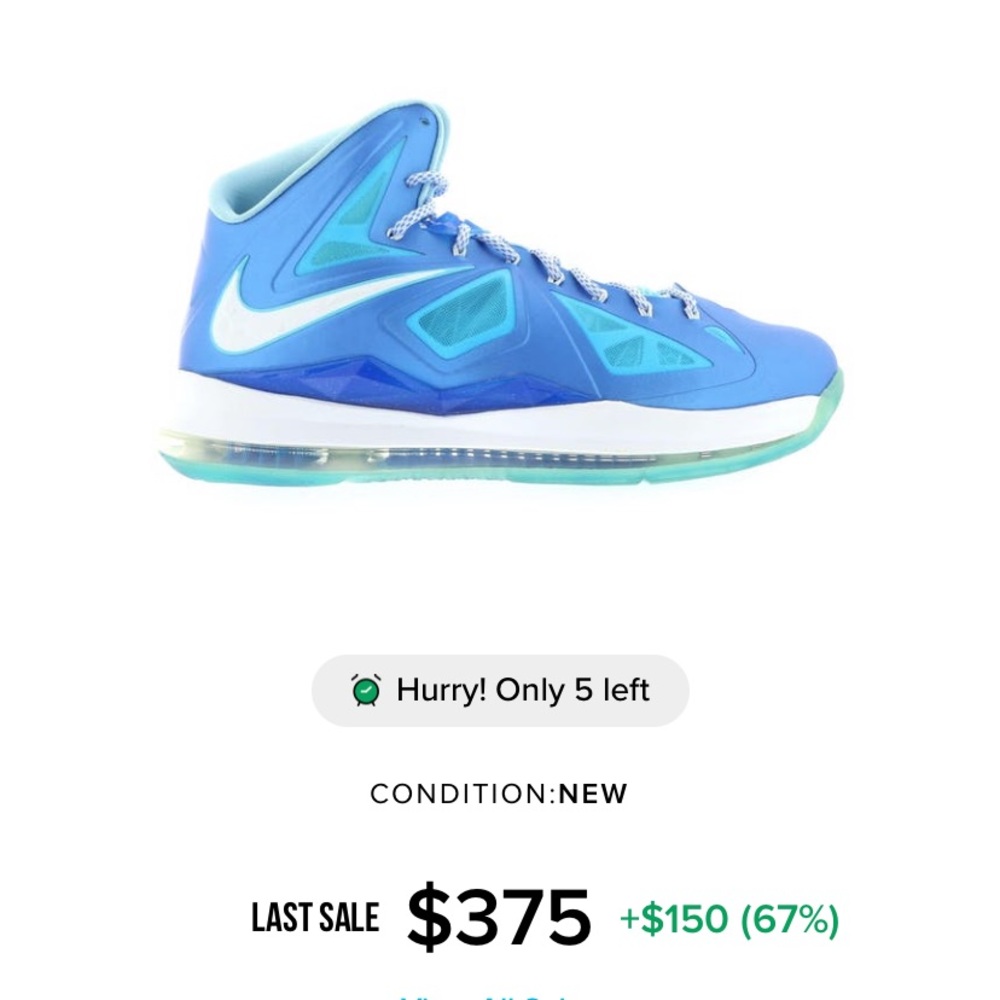 Lebron 10+ blue diamond